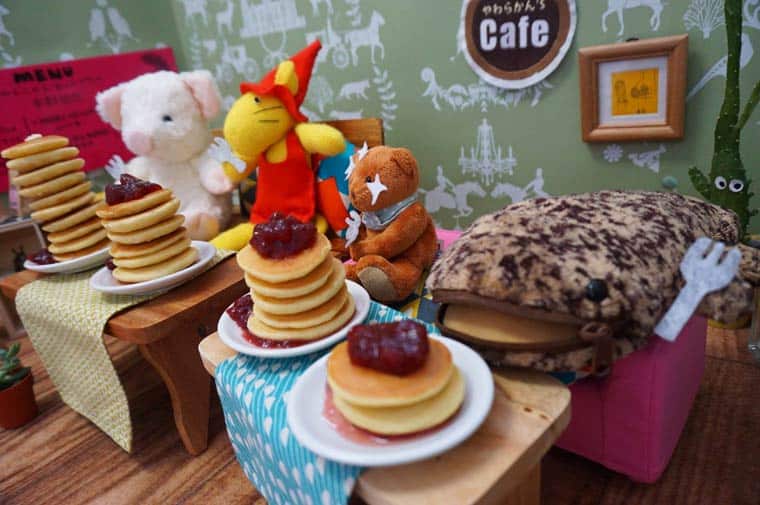 Stuffed animal pancakes Nuigurumi Cafe
