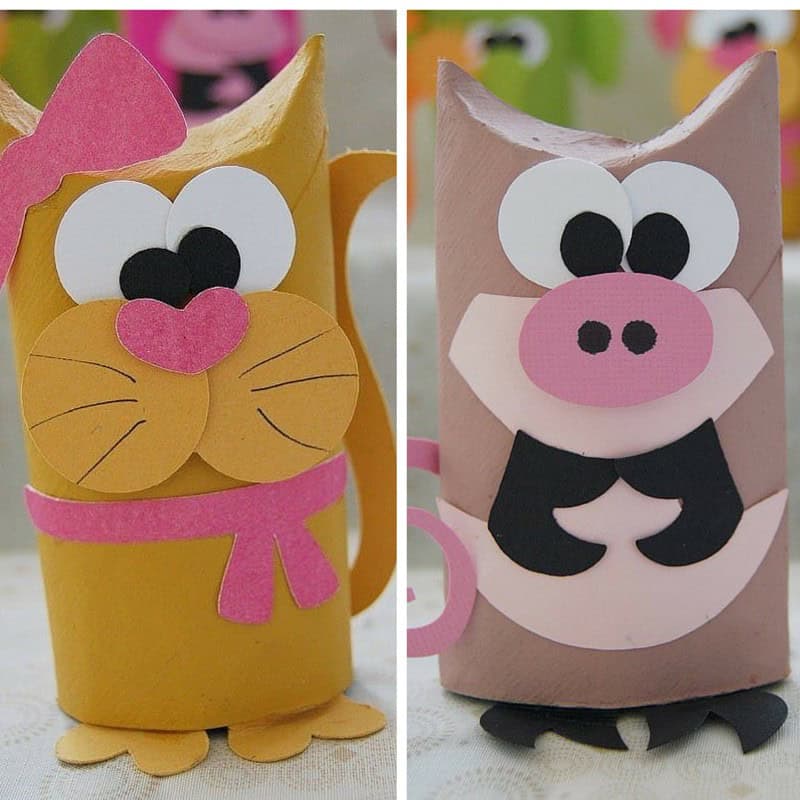 paper tube animals